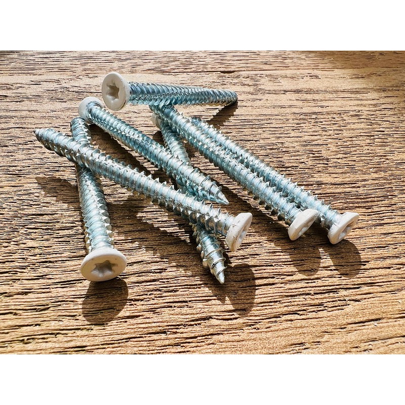 7.5 x 122mm Concrete Screw White Head Door Frame Fixing