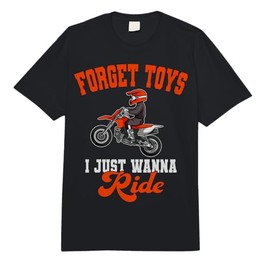 Forget Toys I Just Wanna Ride Dirt Bike Biker Motorcross Comfort Colors Adult Heavyweight T-Shirt
