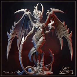 35mm Morrigan the Succubus by Great Grimoire Tabletop D&D Fantasy Resin Printed - Style: Scary