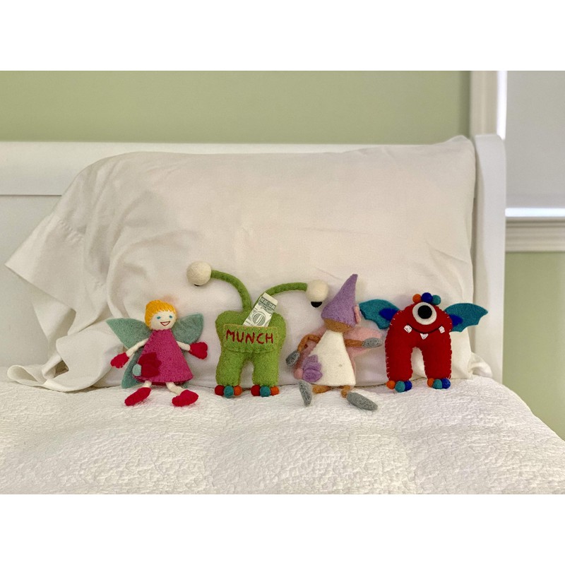 Global Groove Handmade Tooth Fairy Pillow with Pocket from Nepal