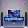 NinPeen Floating 45.7" TV Stand with LED & Power Outlets