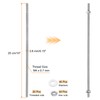 sourcing map 20pcs 8/32 Inch M4 Threaded Rods with 40pcs