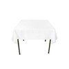 GEFEII Kitchen 54 inch Square Tablecloth Solid Polyester White Tablecloths