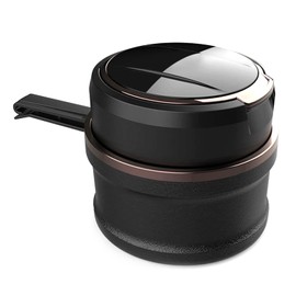 LxwSin Car Ashtray, Easy Clean Up Removable Car Ashtray with LED Light with Hinged Lid, Self-Extinguishing Ashtray for Cars, Vans, Outdoors, Camping