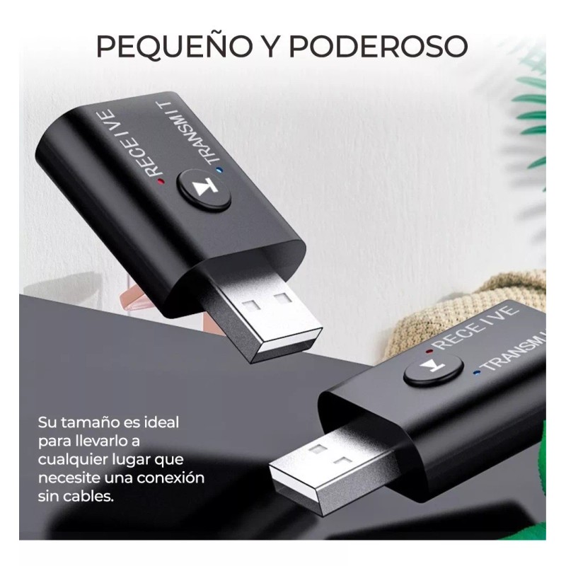 Ele-Gate Kit 2 Pcs Transmisor Receptor Usb Inalámbrico Pc Tv