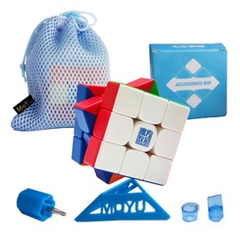 Oostifun MoYu MoFang JiaoShi RS3M V5 M Dual-Adjustment System Version 3x3x3 Cube Cubing Classroom 3x3 Cube Puzzle Frosted Surface with One Cube Bag (Multi Color)