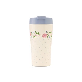 Afternoon Tea Living JD56 Eretage Fleur Stainless Steel Tumbler, 11.8 fl oz (350 ml), Off White