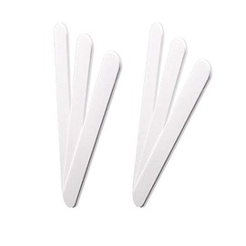 Cosmetic Spatulas White Kosmetex for Applying and Removing Creams from Tins 15 cm Pack of 6