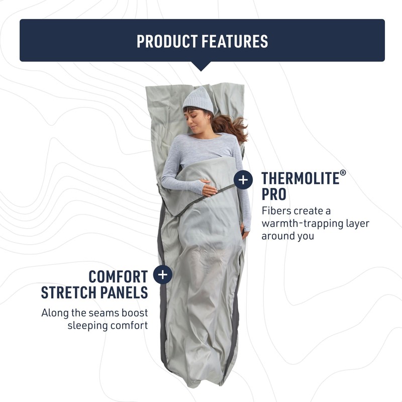 Sea to Summit Silk Blend Sleeping Bag Liner, Rectangular w/Pillow