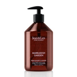Jean & Len Hand & Body Cleanser Marrakech Garden, für ein duftendes Reinigungserlebnis, Körper- & Handseife in einer hochwertigen Flasche, eleganter Duft, vegan, 500 ml