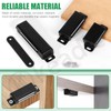 Keadic Magnetic Door Catch, Cabinet Magnets for Kitchen Bathroom (Black,