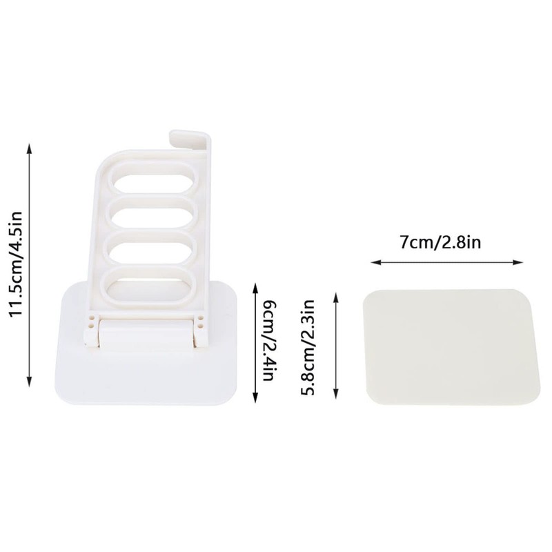 4 Hole Clothes Rack, Plastic Wall Mounted Clothes Storage Rack