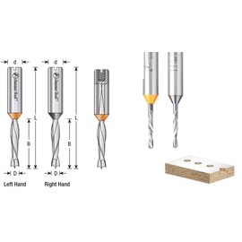 Amana Tool – 217005 Brad Pt. Broca de carburo sólido R/H 5 mm de diámetro x 70 mm de longitud