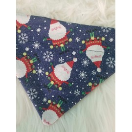 Christmas Santa's Over the Collar Dog Bandana That Slips onto Their Existing Collar Size XXL