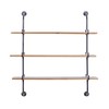Deco 79 Wood Wall Shelf with Metal Brackets, 38" x
