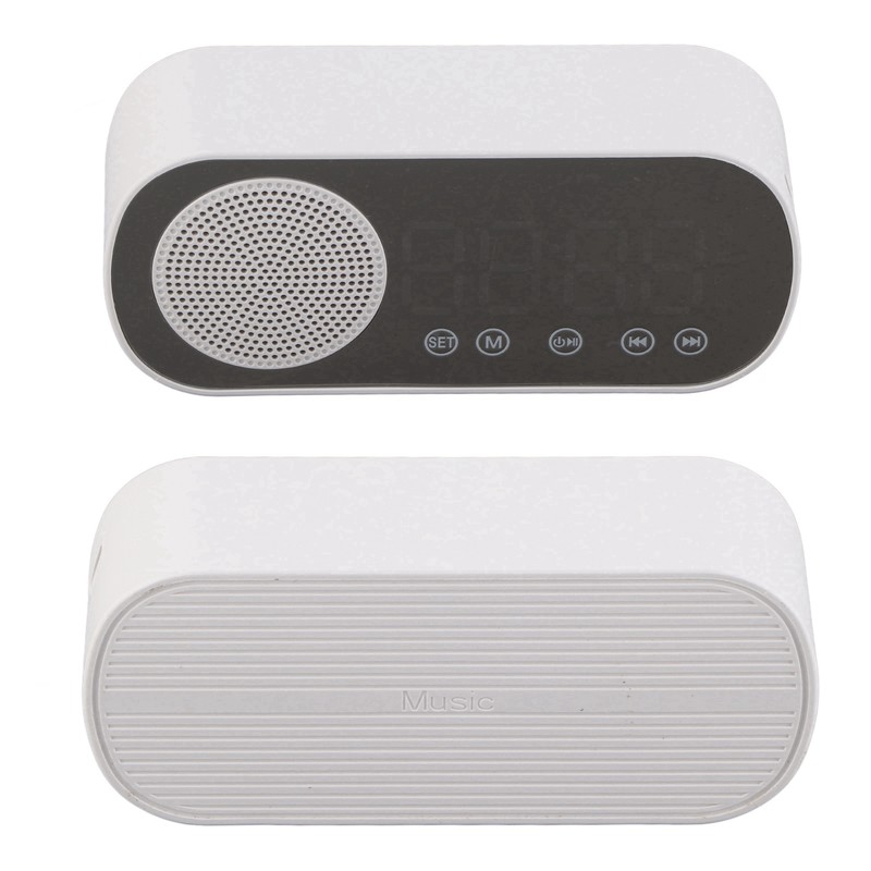 Digital Alarm Clock HIFI FM Radio Rechargeable Bluetooth 5.0 Speaker