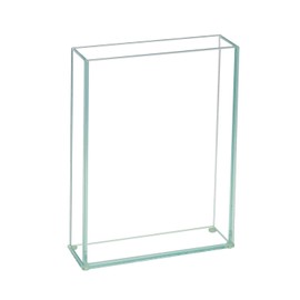 Royal Imports Flower Glass Vase Decorative Centerpiece for Home or Wedding Flat Rectangle Plate Glass, 7" W x 10" H, Clear