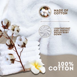 Mother's Choice Baby Towel With Hood - 100% Cotton Ultra Soft and Absorbent (84x84cm) Large Baby Bath Towel for Newborn and Infant, Toddler Bath Towel for Boys and Girls, 3D Bear Hooded Baby Towel