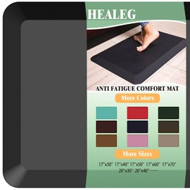 1" Extra Thick Anti Fatigue Floor Mat,Kitchen Mat, Standing Desk Mat –Ergonomic Comfort at Home, Office, Garage, Sink - 140D high Density PU Foam (Black, 40" L x 17" W)