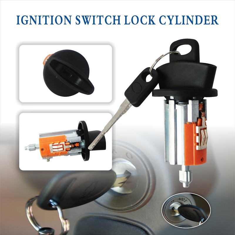 Eterpace Ignition Switch Lock Cylinder&Keys W/ 4 Door Lock Cylinder,
