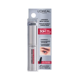 LOral Paris L'Oreal Paris Unbelieva-Brow Longwear Eyebrow Topcoat, Waterproof, Smudge-resistant, Transfer- Proof, Quick Drying, Easy and quick application with precise brush, Universal Transparent, 0.15 fl. oz.
