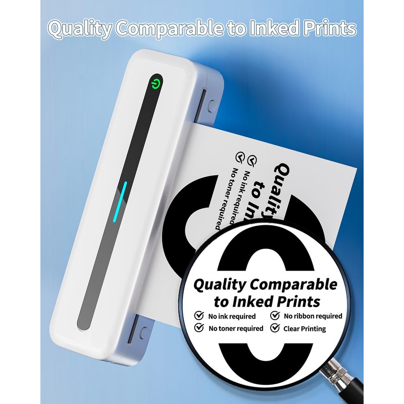 Phomemo A4 Printer Paper, White Thermal Paper Compatible with Phomemo