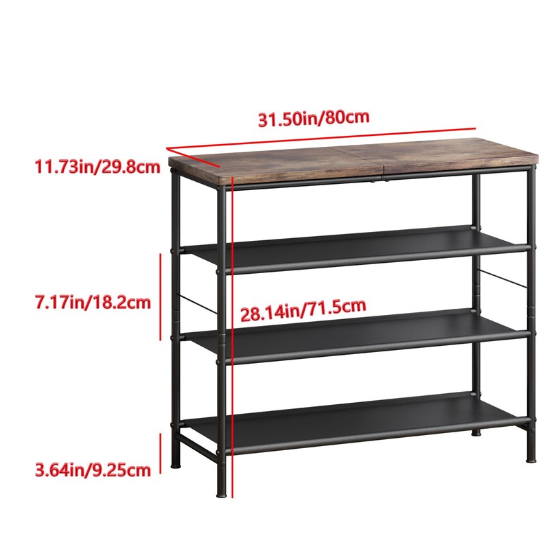 INGIORDAR Shoe Rack Organizer 5 Tier Metal Organizer Shelf with
