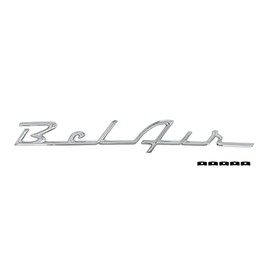 United Pacific C555601 Triple Chrome Plated Bel-Air Script Emblem for 1955-56 Chevy Bel-Air, OE Restoration Part, Includes Mounting Clips – ONE Unit
