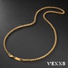 VEXXS Wheat Chain,Gold Plated Cuban Link Chain, Durable No Color