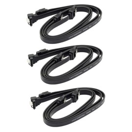 ULTRA PARTS SATA III 6.0 Gbps SATA Cable for SATA HDD SSD (16-inch Right Angle & Straight SATA Cable, 6.0 Gbps SATA III Cable, SATA 3 6Gb/s Cable) (3 Straight + 3 Angled)