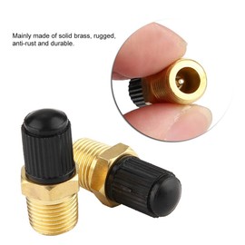 KIMISS Car Tire Inflating Valve, 2Pcs 1/8" NPT MPT Car ABS + Brass Air Compressor Tank Fill Valve