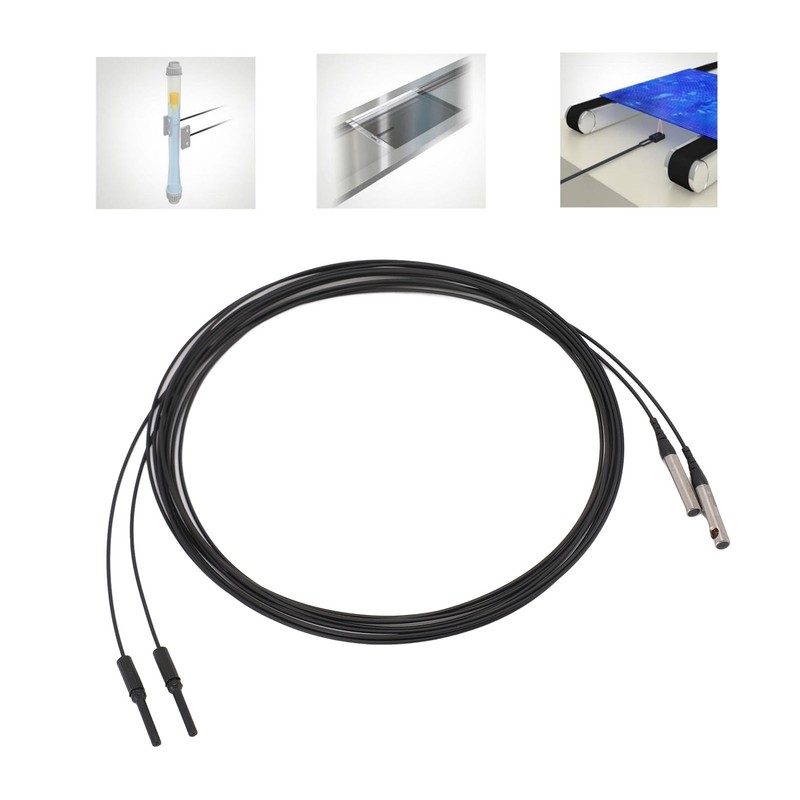 2PCS Fiber Optic Sensor Cable 0‑3600mm Detection Distance Through Beam