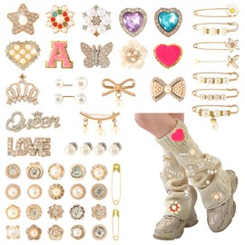 Charms for Socks Junk Socks Charms 65PCS Brooch Pins,Junk Socks Charms Bulk,Sneaker Charms for Women,Brooches and Pins for Women,Shoe Charms for Sneakers,Suitable for Clothes,Hangings