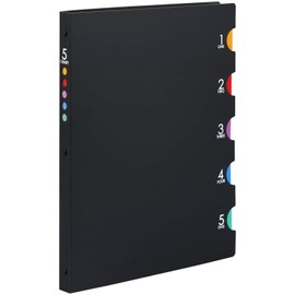 Maruman F483A Loose Leaf Binder A4 Five Chart, 30 Holes, Black