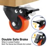 WIFIYIKE 2 Inch Caster Wheels, Casters Set of 4,Polyurethane (PU)