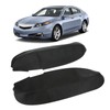 2pcs Front Door Panel Armrest Cover Black Artificial Leather Replacement
