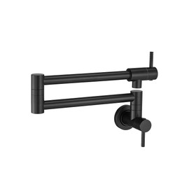CENOSA Pot Filler Faucet Matte Black Commercial Wall Mount Stove Faucet Wall Mount Pot Filler Facuet