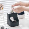 10oz Ceramic Dish Soap Dispenser with Sponge Holder for Kitchen