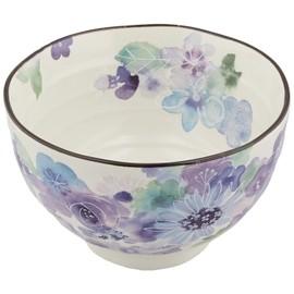 Ceramic Indigo Rice Bowl, Blue, Approx. 4.3 x 2.6 inches (11 x 6.6 cm), Tea Cup Diameter 3.3 x Height 3.1 inches (8.3 x 8 cm), Chopsticks 8.3 inches