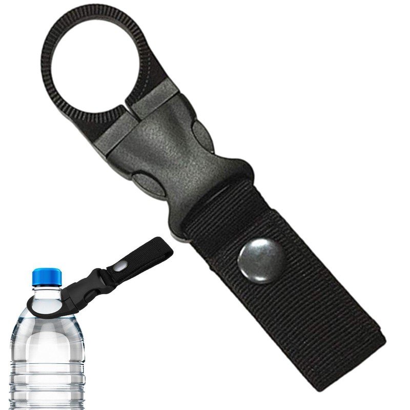 Outdoor Bottle Carrying Clip,Portable Bottle Holder Nylon Webbing Strap Clip
