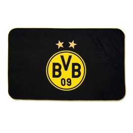 Borussia Dortmund Sports Towel with Pouch (One Size, Black), black