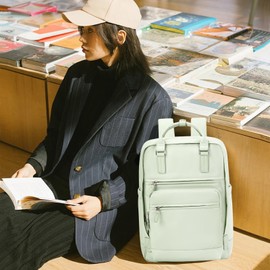 HYC00 School Backpack Women,Teen Girls Casual Backpack School Bag Unisex Lightweight Backpack Water-resistant Rucksack Schoolbag fits 14 inch Laptop for Men Women Bookbag College Daypack,Mint Green