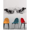 Eagle Eyes Wall Decal. Stare Down Home Decor. (Black) 26in