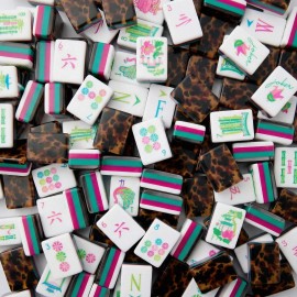 Mahjong  Acrylic Mahjong Tiles 4-layer Engraved American Mahjong Tiles Mag RTS WonderfulColor: Olive Green