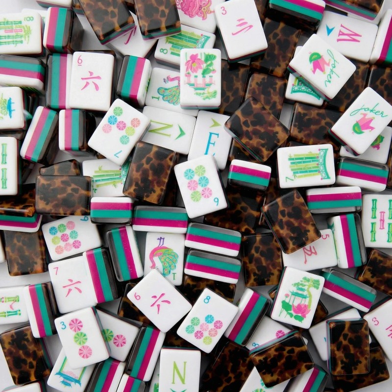 Mahjong Acrylic Mahjong Tiles 4-layer Engraved American Mahjong Tiles Mag
