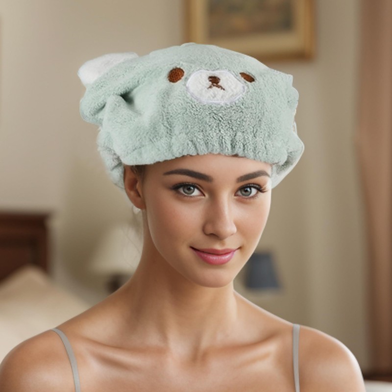VOCOSTE Hair Drying Towel, Towel Cap, Super Absorbent, Quick Drying,