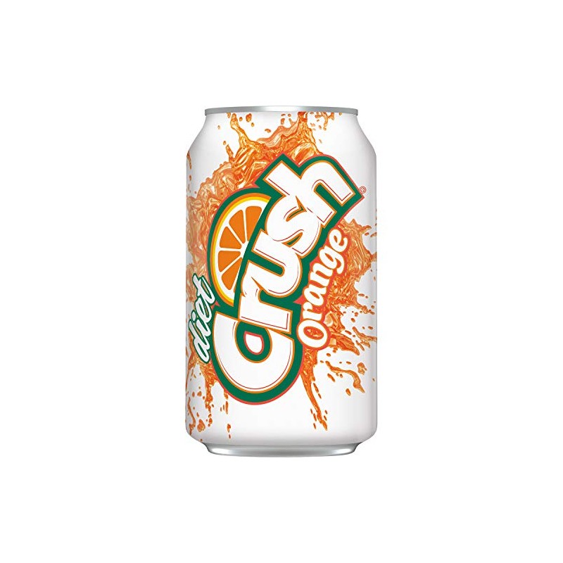Diet Crush Orange Soda, 12 Fl Oz Cans (Pack of