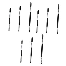 Healeved 9pcs Eyebrow Brush Wooden Handle Professional Eyebrow and Eyelash Makeup Tool for Women Includes Spiral Brush and Dual-ended Design for Grooming and Brows