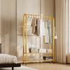BUZUEY Sturdy Heavy Duty Clothes Rack With Wheels,Modern Clothing Rack