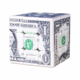 Cuberspeed Dollar Cube 3x3 Magic Cube US Dollar Bill Speed Cube Puzzle Toy